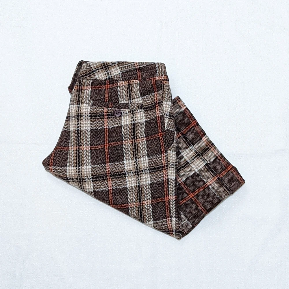Vintage Papaya Wool Blend Bermuda Shorts | Plaid | Y2K | Grunge | Chic